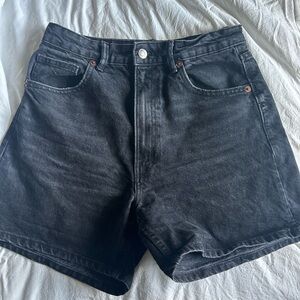 Black Denim Shorts
